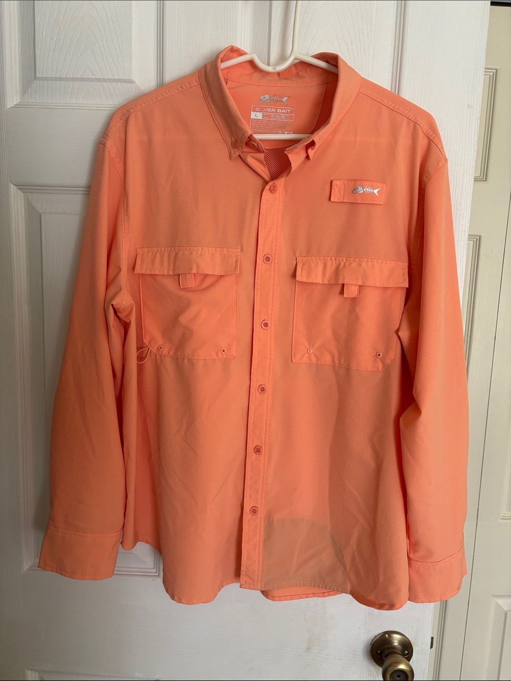 Salt Life Men's Long-Sleeve Button-Down Shirt - Coral